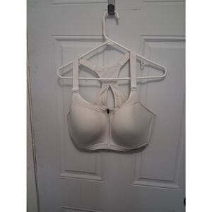 Victoria secret sports  white Bra sz 40dd race back front zipper closure bra